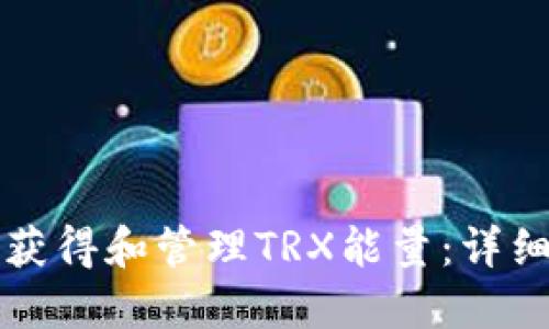 如何获得和管理TRX能量：详细指南
